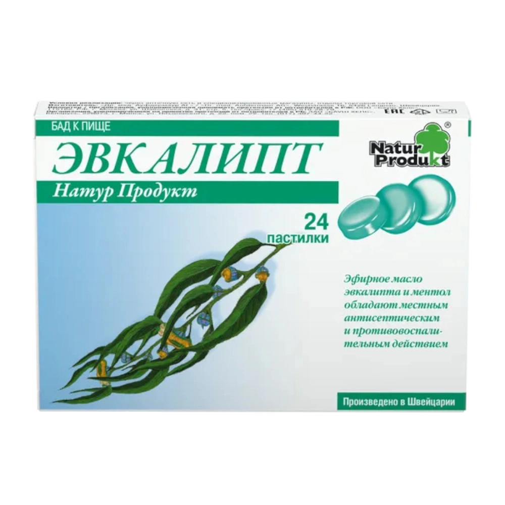 изображение Эвкалипт Натур Продукт пастилки 2.5г N24 от интернет-аптеки ФАРМЭКОНОМ