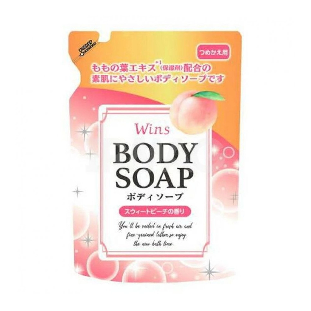 изображение Крем-мыло для тела Nihon Wins Body Soap Peach мягкая упаковка 340г от интернет-аптеки ФАРМЭКОНОМ