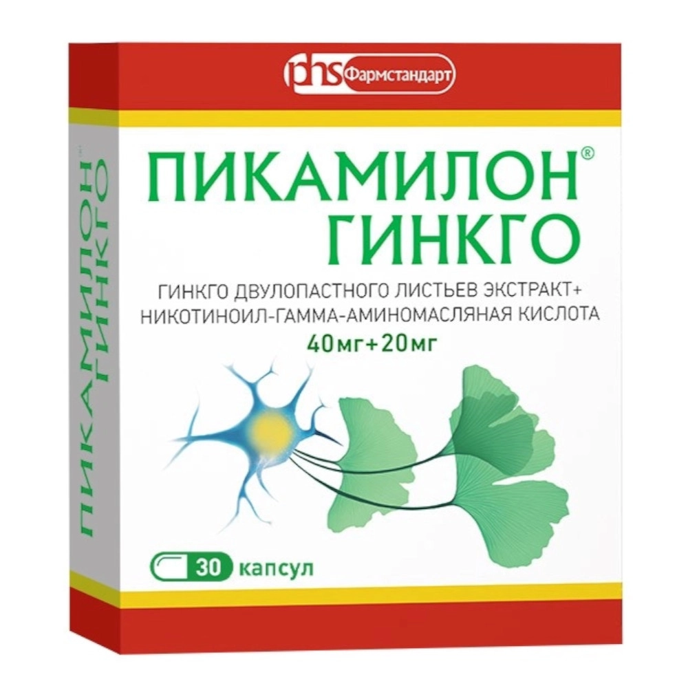 изображение Пикамилон Гинкго капс. 40мг+20мг N30 вн от интернет-аптеки ФАРМЭКОНОМ