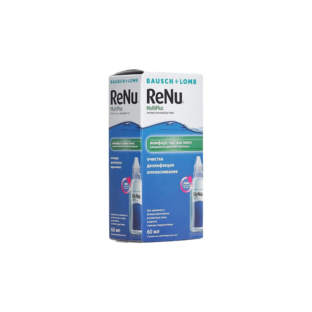 Раствор для линз Bausch&Lomb Renu Multi Plus 60мл купить в аптеке ФАРМЭКОНОМ
