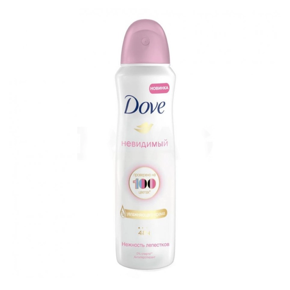 изображение Дезодорант-антиперспирант спрей Dove Invisible Dry Невидимый Нежность лепестков 150мл от интернет-аптеки ФАРМЭКОНОМ