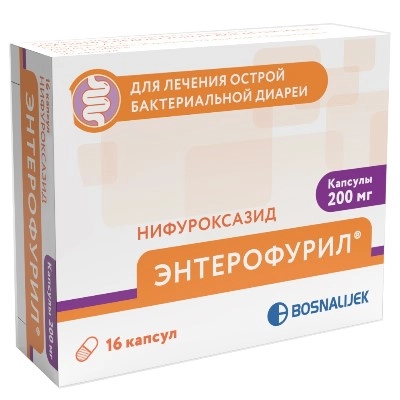 изображение Энтерофурил капс. 200мг N16 вн от интернет-аптеки ФАРМЭКОНОМ