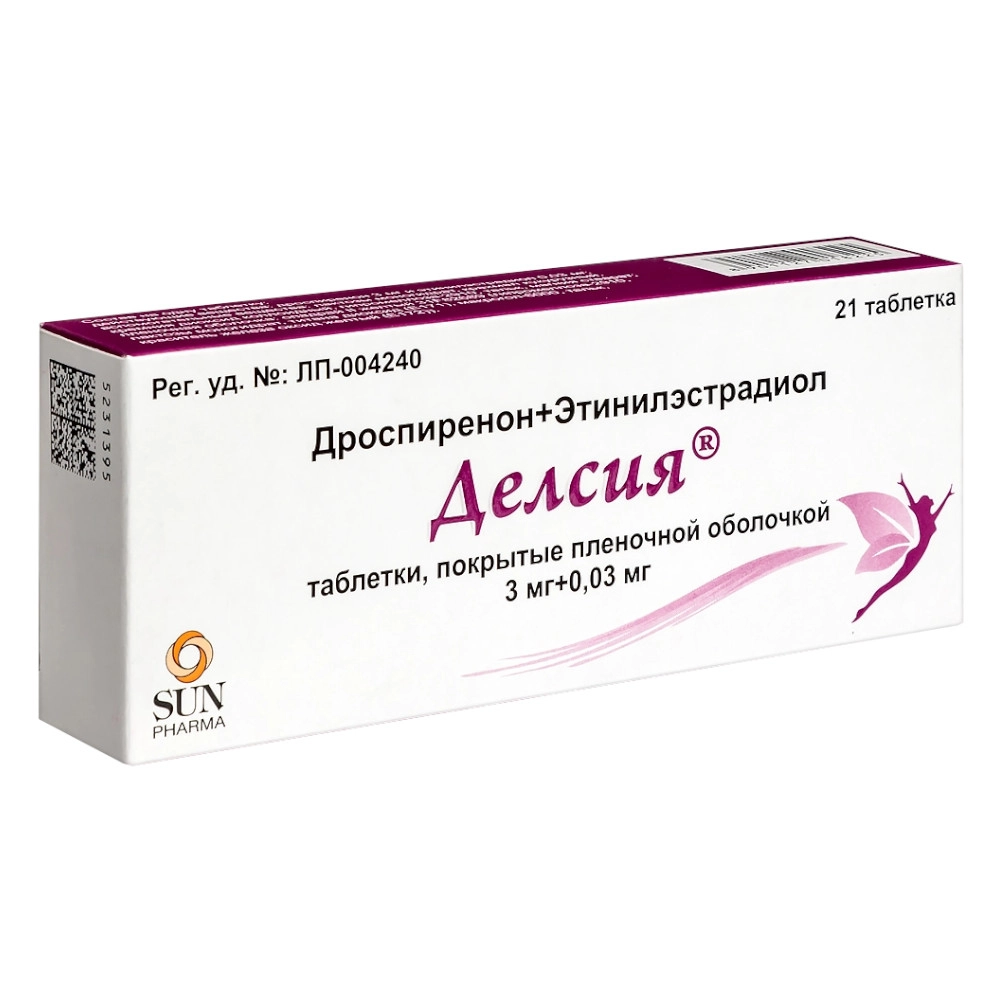 изображение Делсия таб.п.п/о 3мг+0.03мг N21 вн от интернет-аптеки ФАРМЭКОНОМ