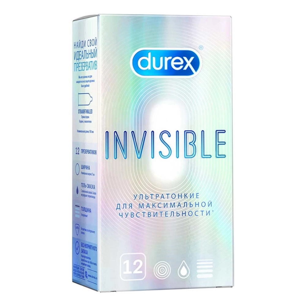 изображение Презервативы Durex N12 Invisible от интернет-аптеки ФАРМЭКОНОМ