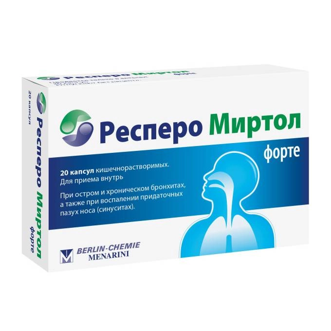 изображение Респеро Миртол форте капс. 300мг N20 вн от интернет-аптеки ФАРМЭКОНОМ