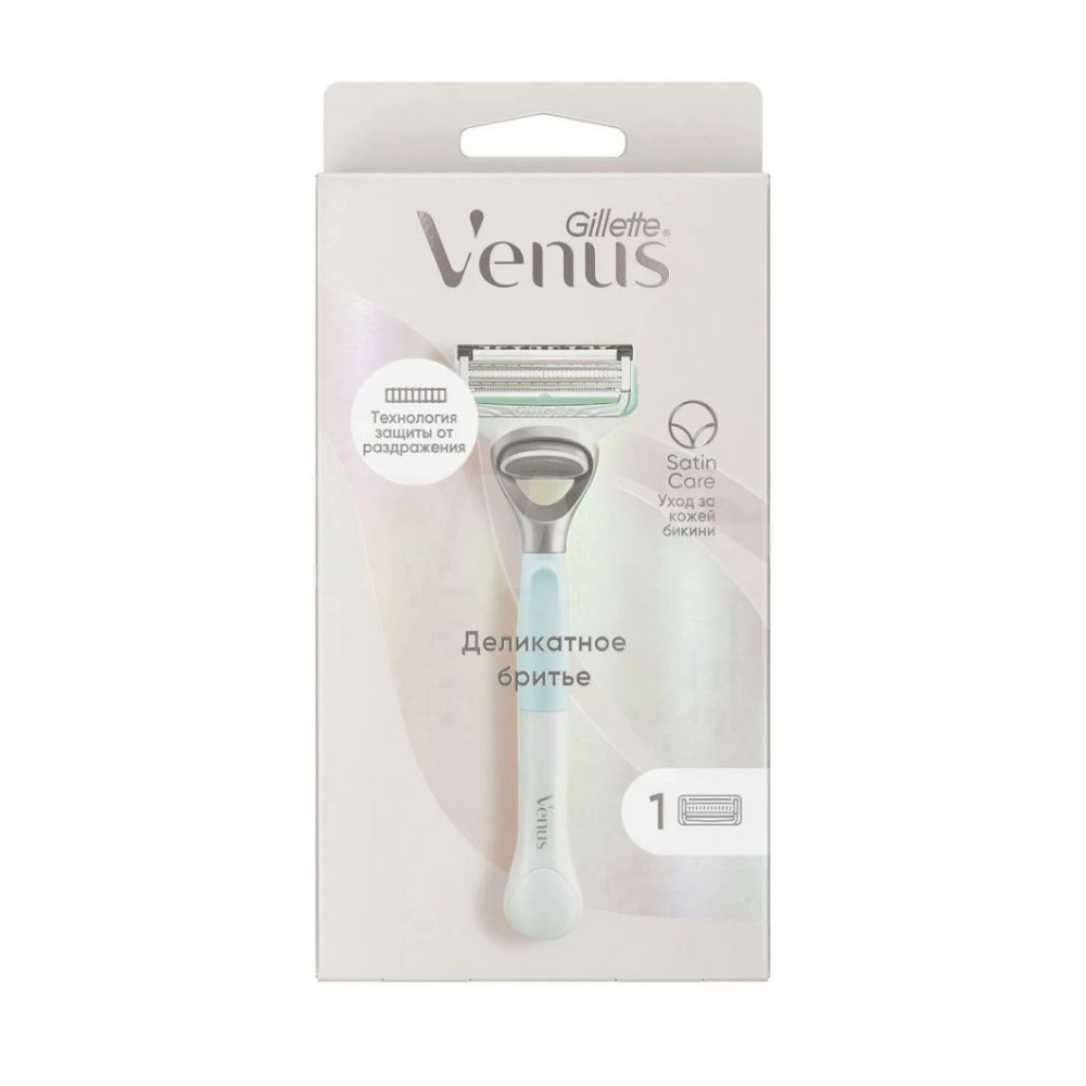 изображение Станок для бритья Gillette Venus Satin Care женский 1 кассета от интернет-аптеки ФАРМЭКОНОМ