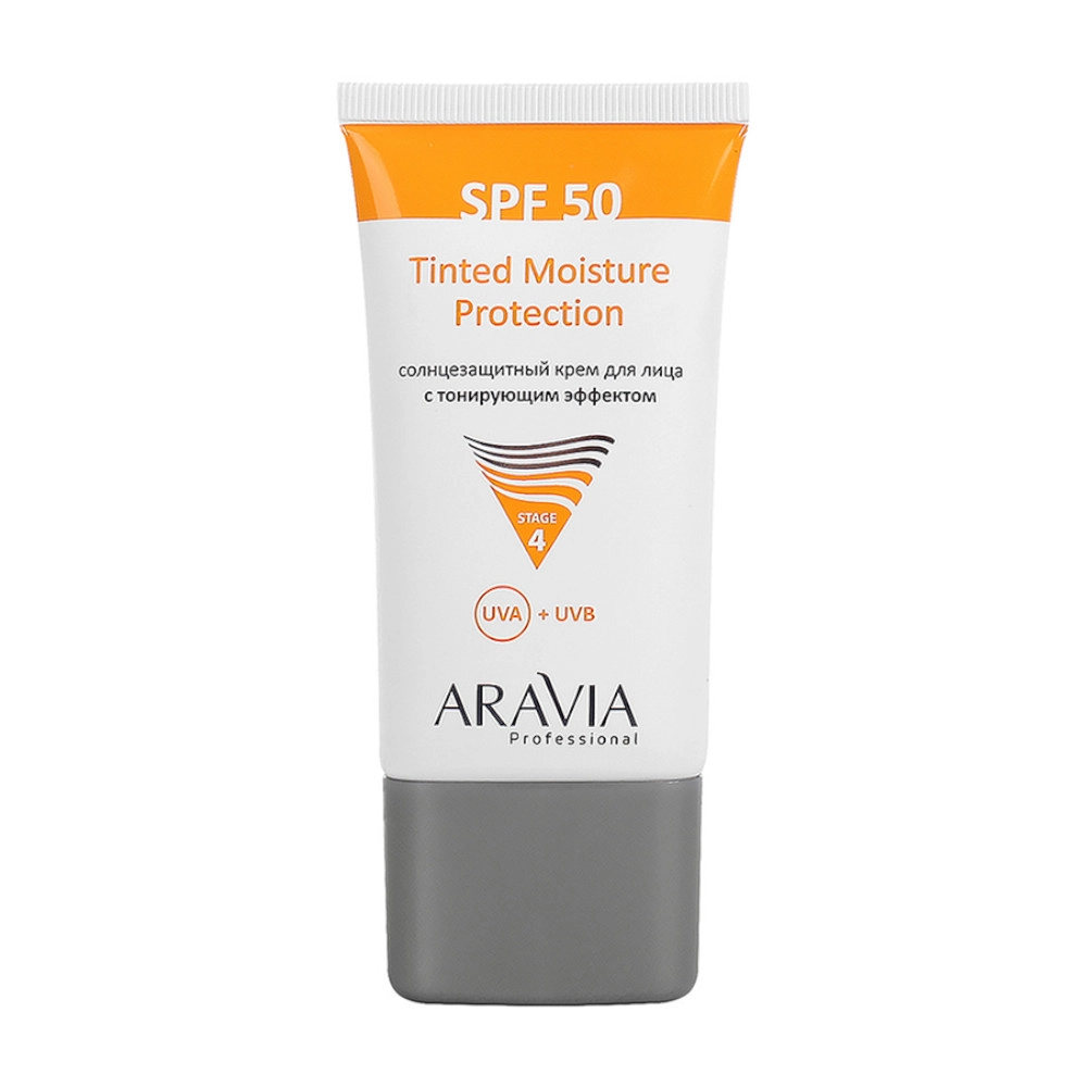 изображение ARAVIA Professional крем солнцезащитный SPF 50 для лица с тонирующим эффектом 50мл от интернет-аптеки ФАРМЭКОНОМ