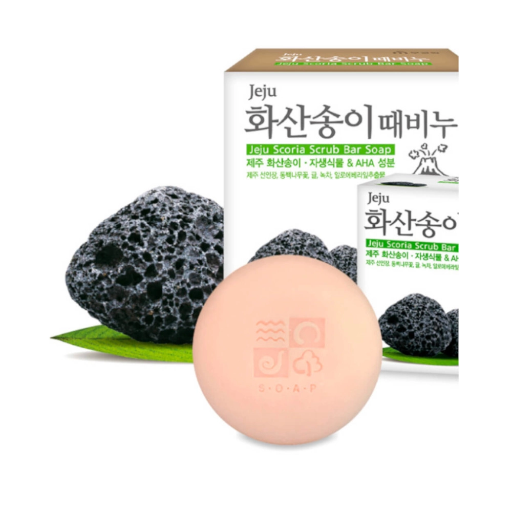 изображение Мыло-скраб для тела Mukunghwa Jeju Volcanic Scoria Scrab Soap 100г от интернет-аптеки ФАРМЭКОНОМ
