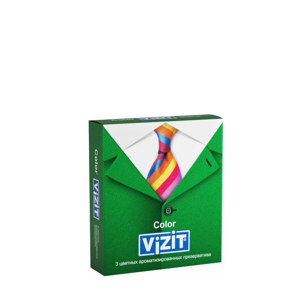 изображение Презервативы ViZiT Color ароматизированные 3шт от интернет-аптеки ФАРМЭКОНОМ