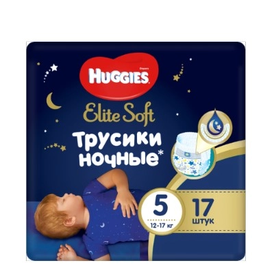 изображение Трусики Хаггис Elite Soft 12-17кг N17 ночн. от интернет-аптеки ФАРМЭКОНОМ