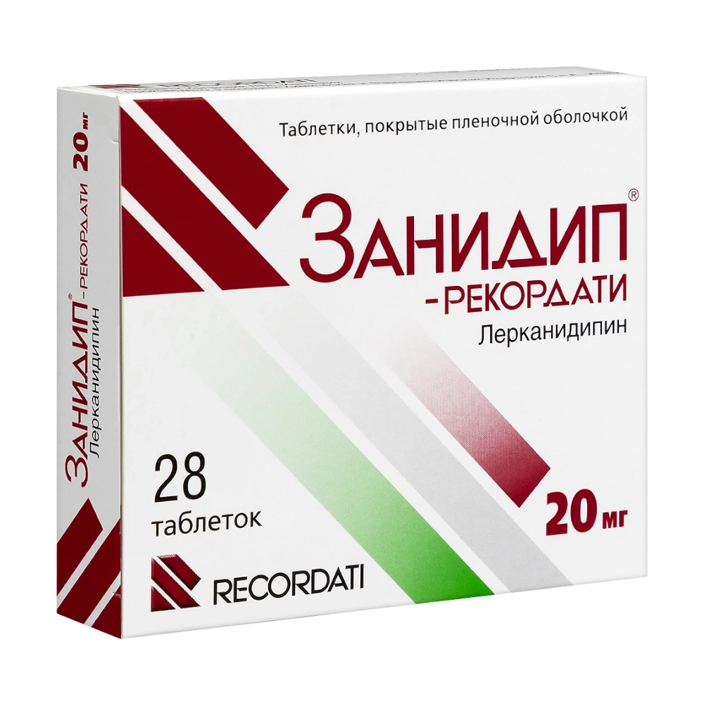 изображение Занидип-рекордати таб.п.п/о 20мг N28 вн от интернет-аптеки ФАРМЭКОНОМ