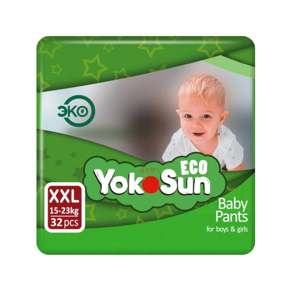 изображение Подгузники-трусики YokoSun Eco XXL 15-23 кг 32шт от интернет-аптеки ФАРМЭКОНОМ