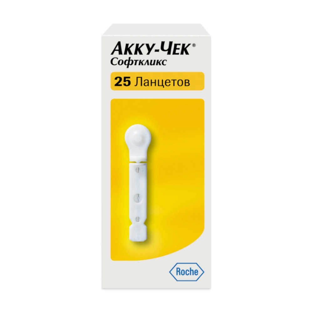  Ланцеты Accu-Chek Softclix 25 шт купить в аптеке ФАРМЭКОНОМ