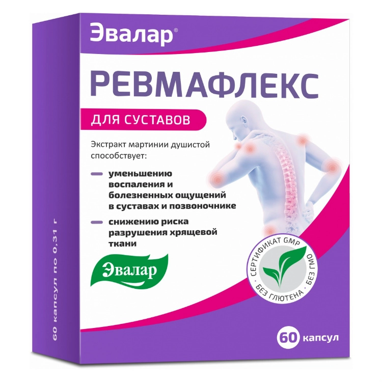 изображение Ревмафлекс капс. 310мг N60 от интернет-аптеки ФАРМЭКОНОМ